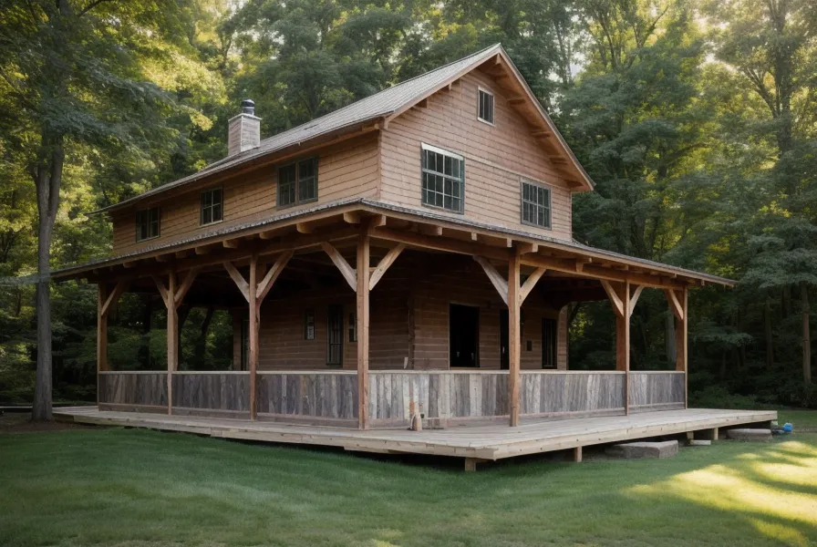 Close-up comparison of Western Red Cedar and White Oak lumber grain for North Carolina outdoor furniture builds
