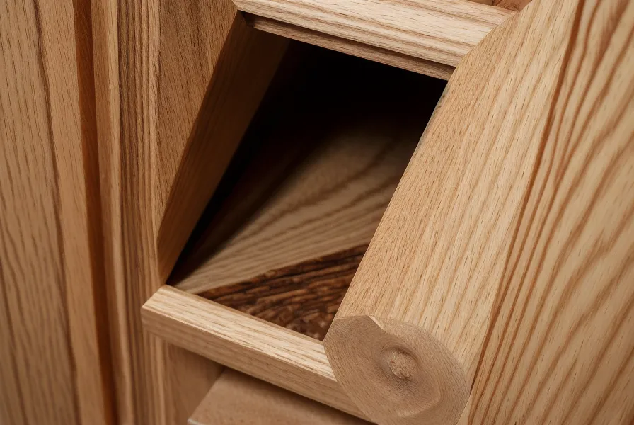 Close-up of pocket-hole joinery in a cedar frame for a patio organization storage box