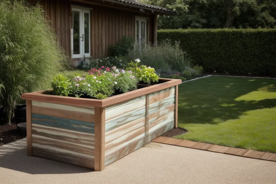Woodworking plans and cut list spread on a workbench before starting the DIY planter box build