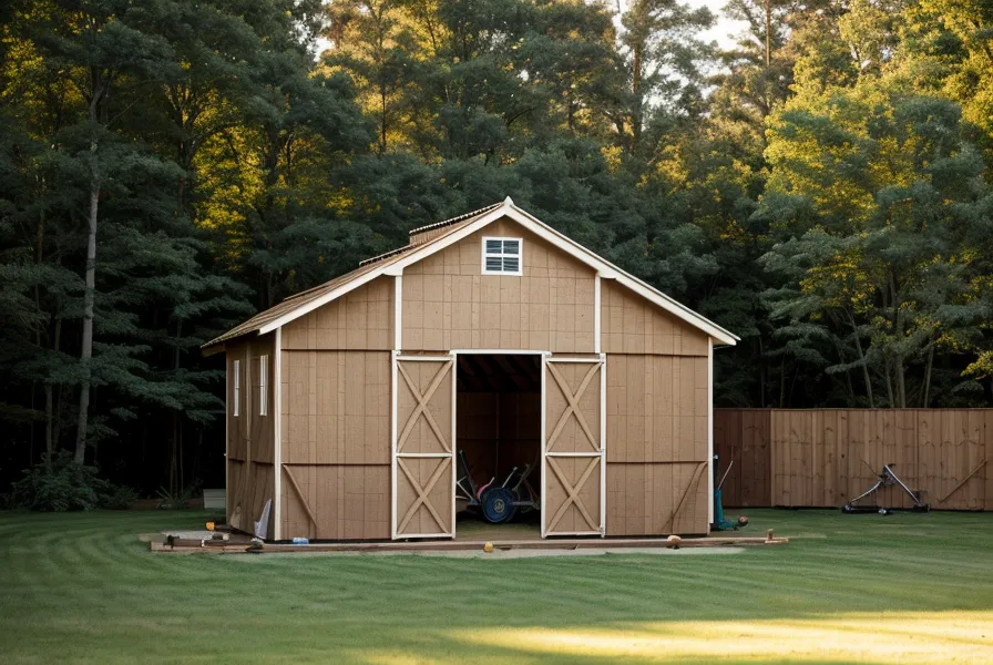 Rafter notched into a lean-to shed frame during a DIY woodworking build