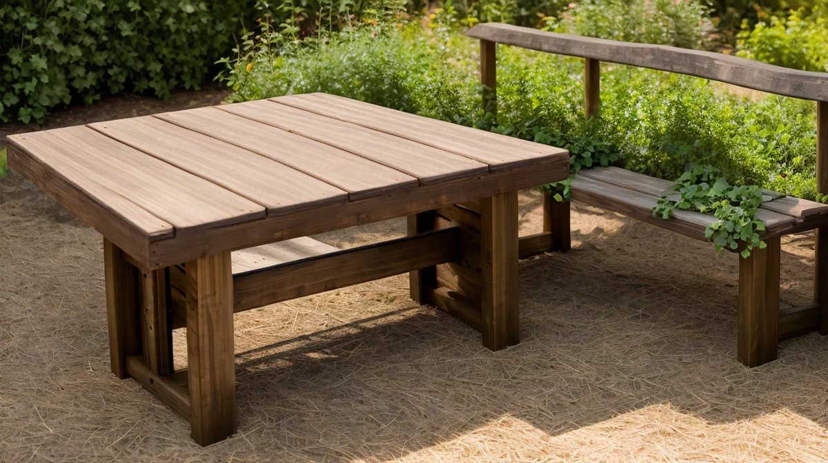 DIY outdoor furniture build: a simple garden bench woodworking plan for our rural North Carolina backyard