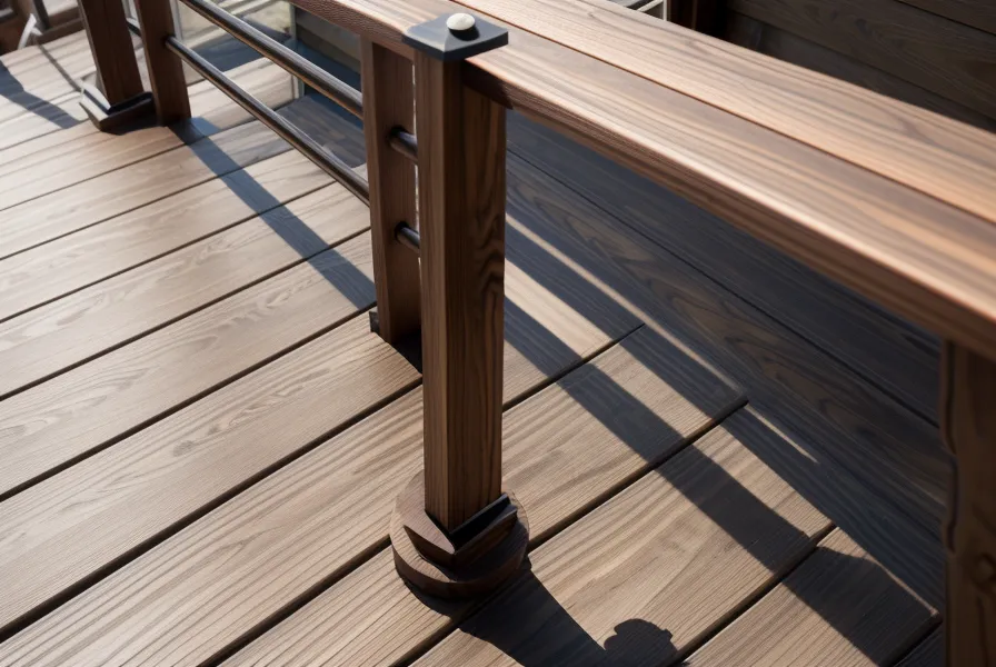 Measuring the gap between deck balusters to meet backyard railing safety spacing rules