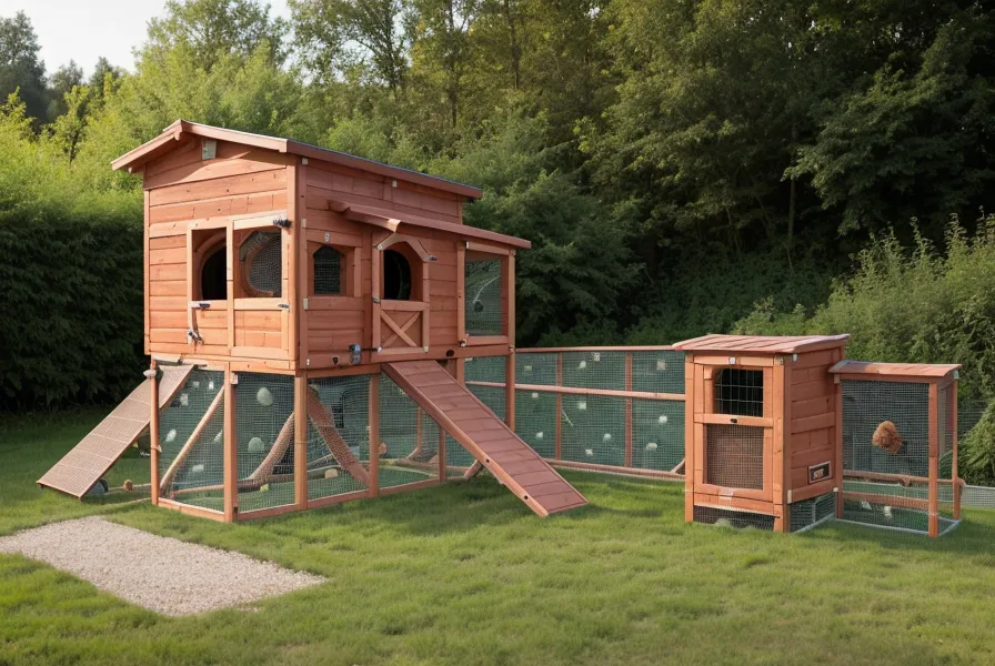 DIY chicken coop built on red clay soil as part of a budget backyard homesteading project in North Carolina