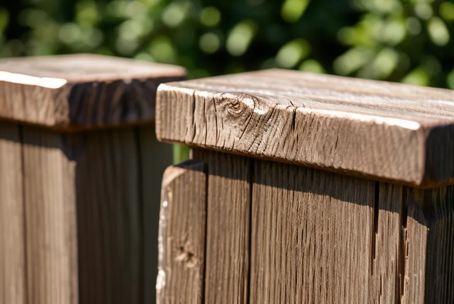 4x4 posts attached to the wishing well base during a DIY garden decor build